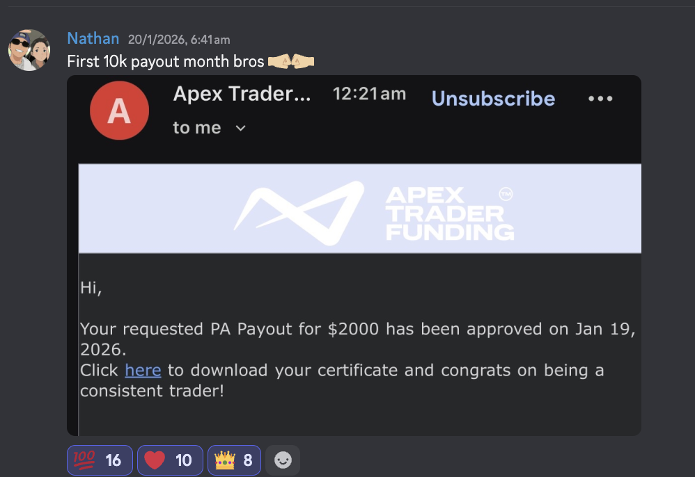 First $10K payout month