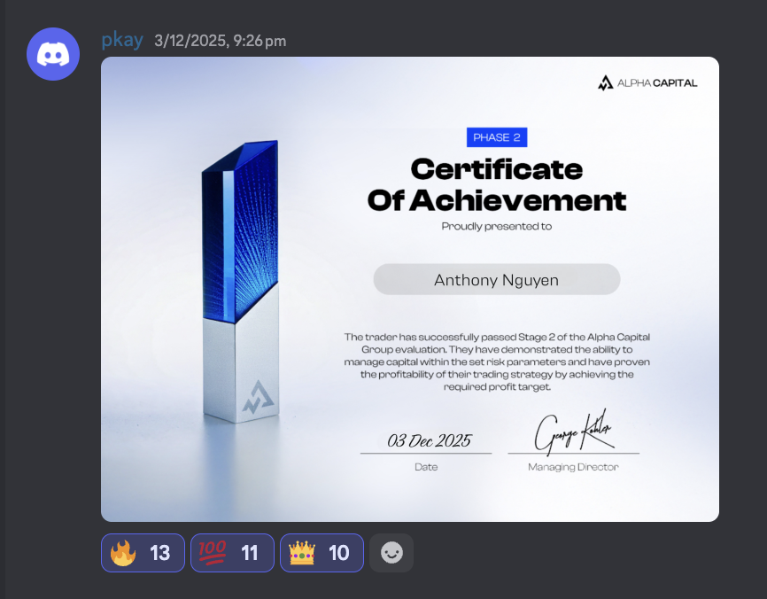 Alpha Capital phase two passed